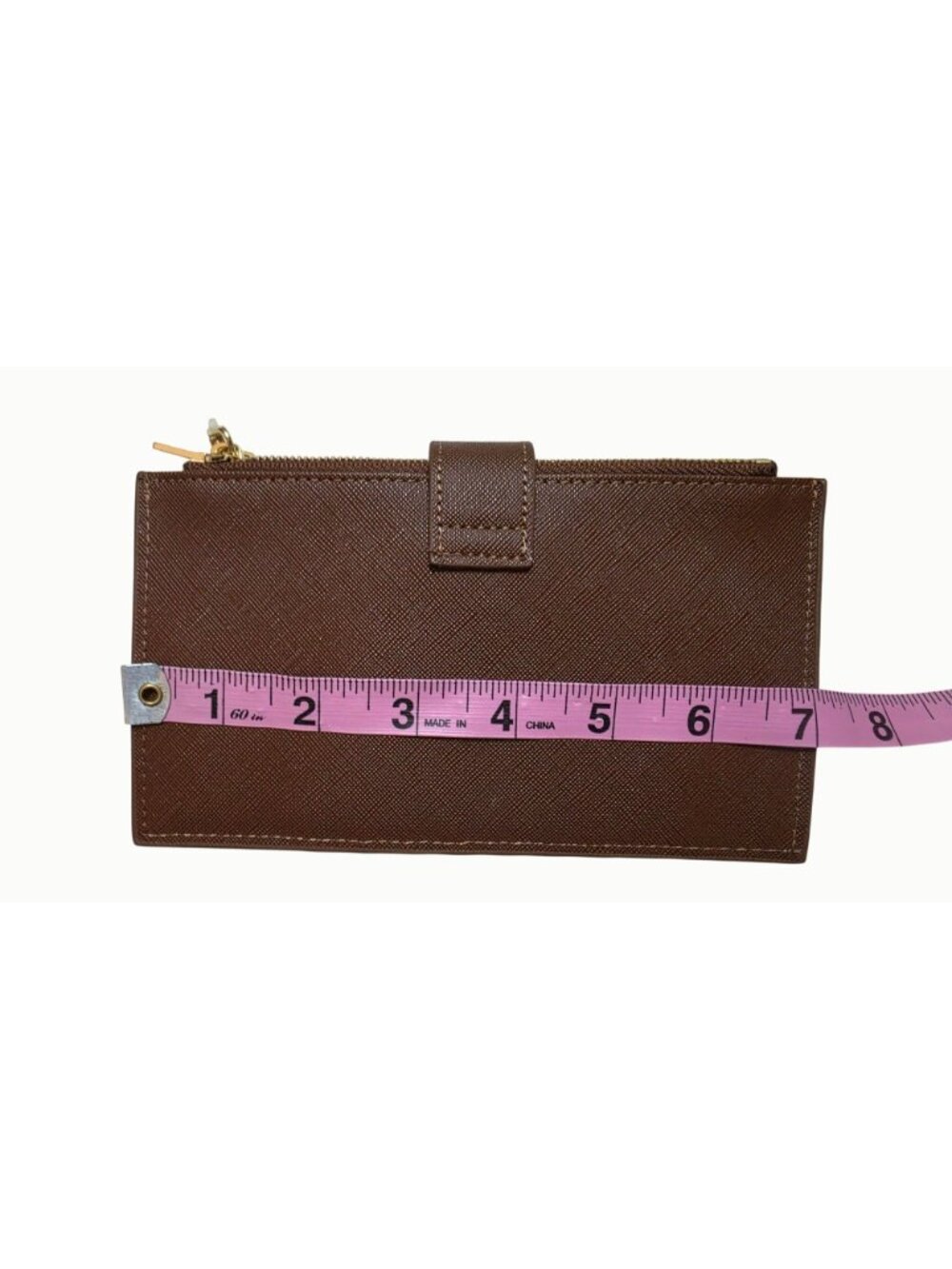 Travelambo Women’s RFID Wallet Brown Double Zip Bifold 15 Card Slots ID Window - Picture 5 of 7